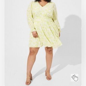 Mini Wash Gauze Wide Waist Skater Dress